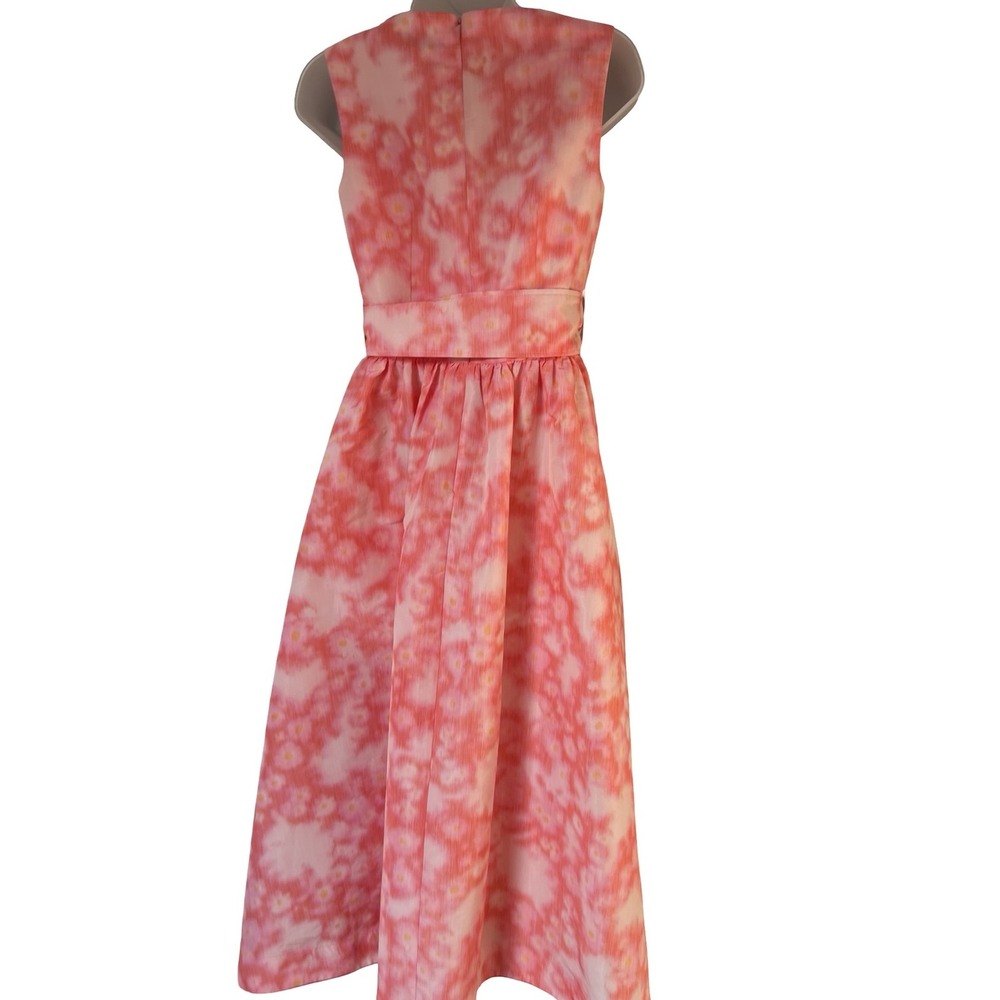Molly Goddard Abstract Floral Tie Dye Tent Dress Pink Orange Princess Garden 2 - Picture 9 of 16